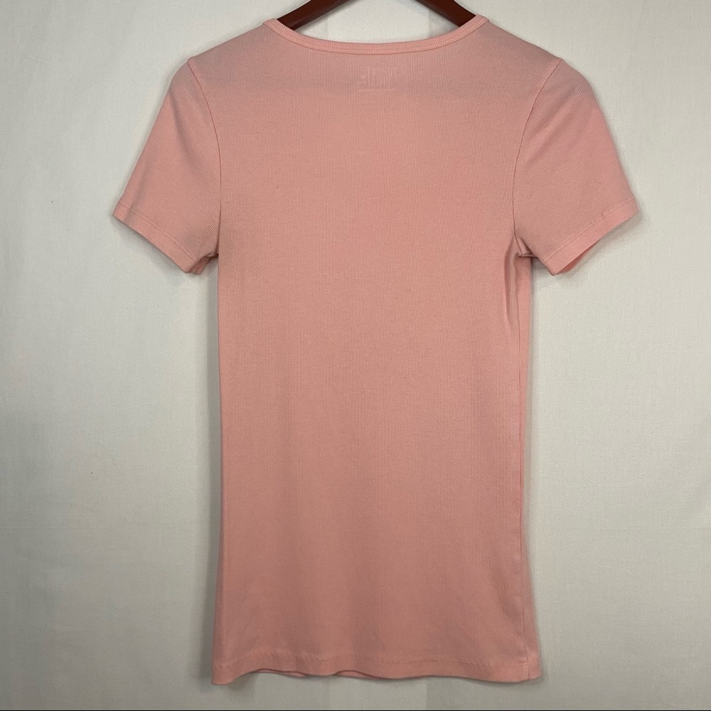 TIME AND TRU Partial Button Down Tee Light Pink Size Medium - Picture 9 of 9
